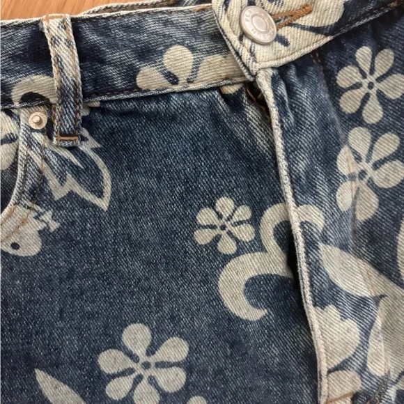 Playboy By PacSun Luau High Waisted Denim Festival Shorts - Picture 4 of 7